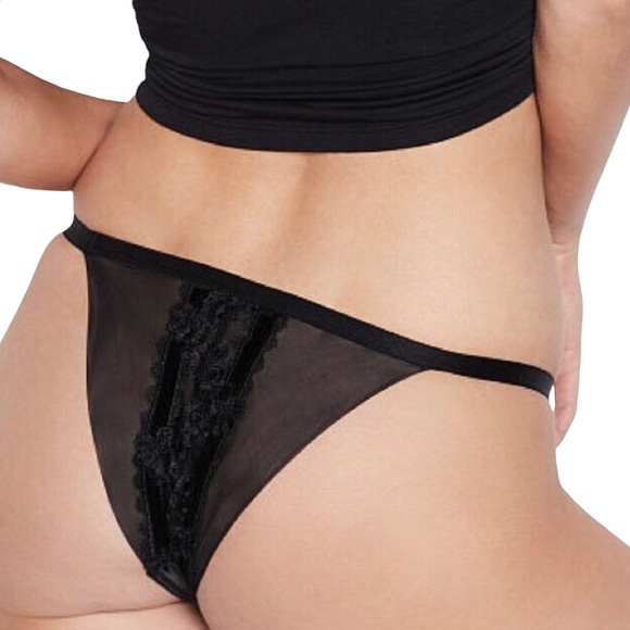 Victoria’s Secret 34D & Small Brazilian Lace Mesh Panty & Unlined Demi Bra Set - Picture 6 of 14